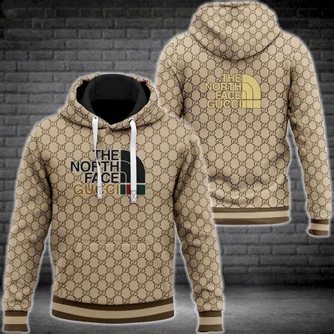 gucci northface collaboration|Gucci north face hoodie brown.